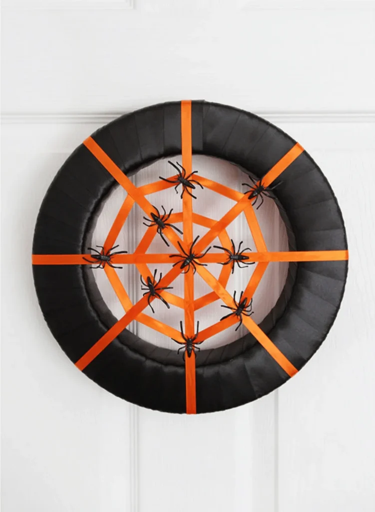 DIY Spider Halloween Wreath