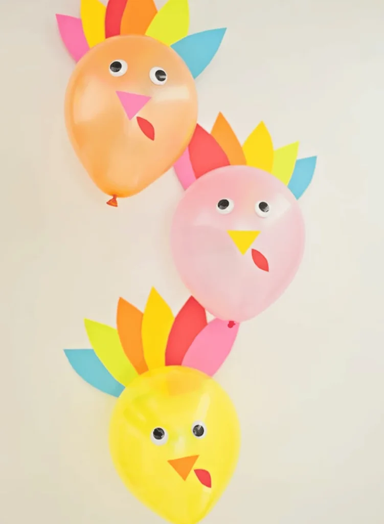 DIY THANKSGIVING TURKEY BALLOONS