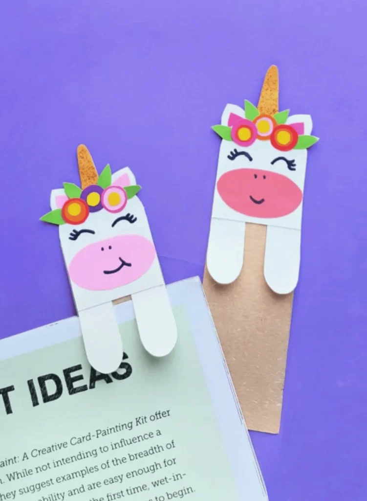 DIY Unicorn Bookmark (with FREE printable template)