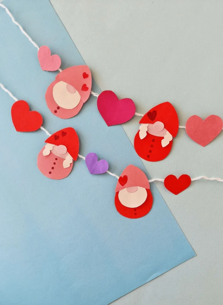 DIY Valentine’s Day Garland with Gnomes