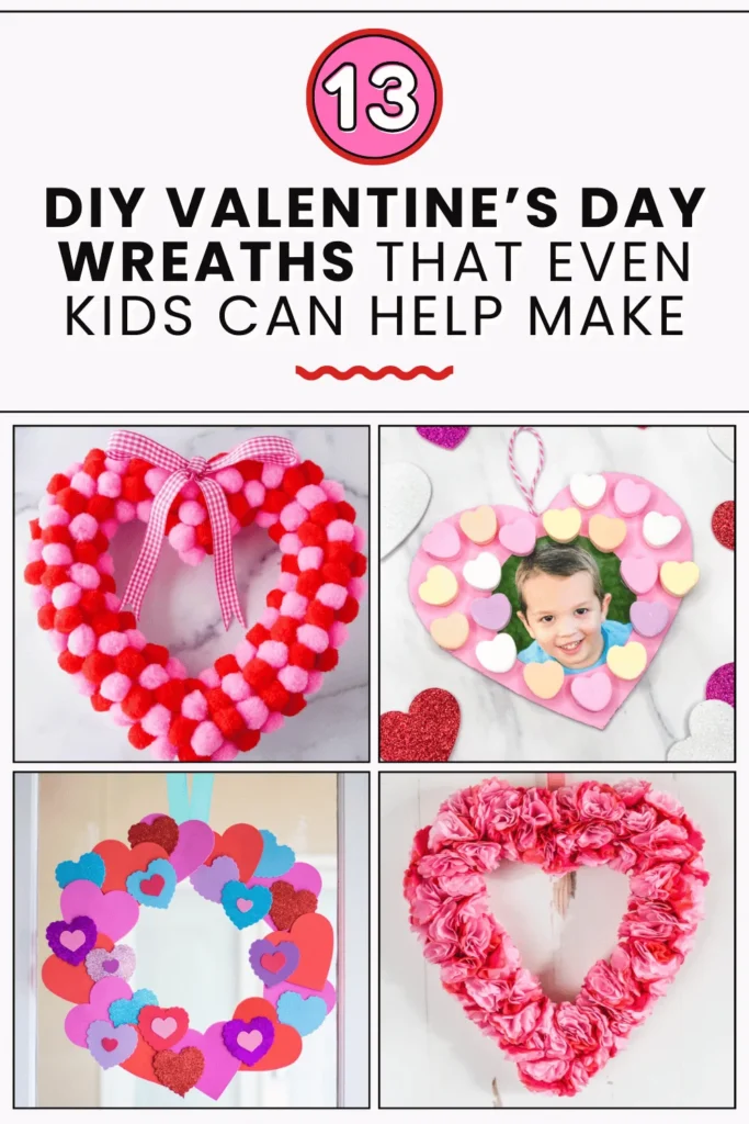 DIY valentine's day wreaths