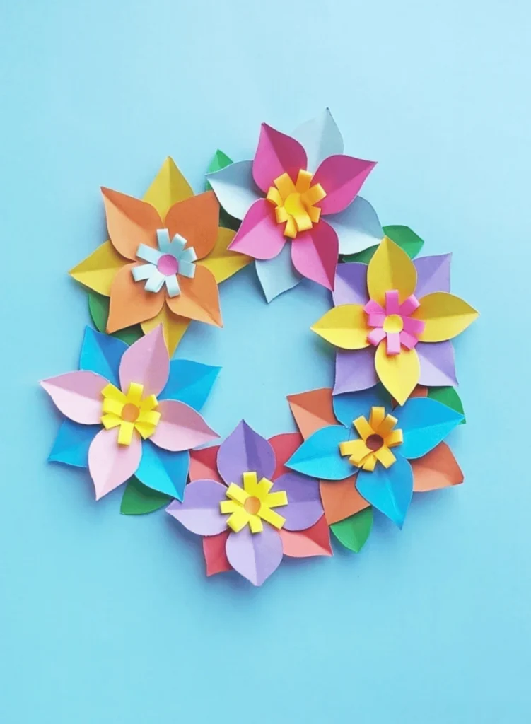 Easy Paper Flower Wreath
