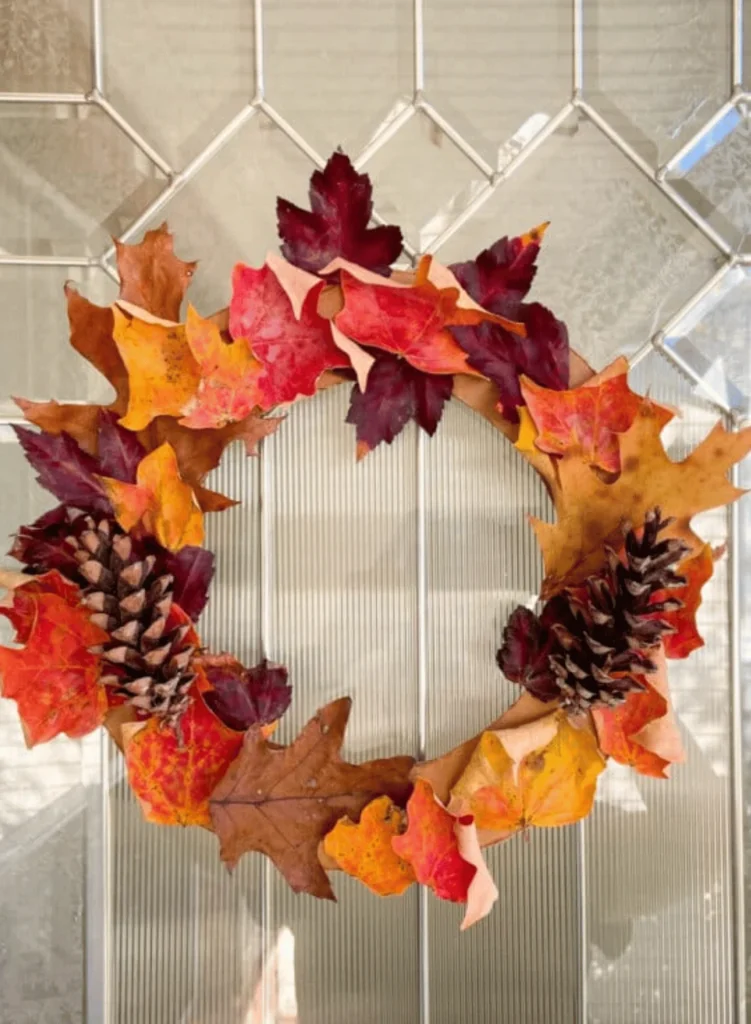 Fall Leaves Wreath Kids Craft