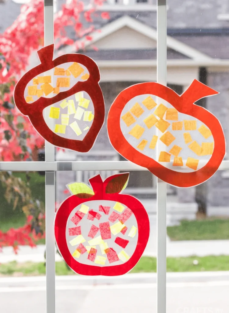Fall suncatcher. Thanksgiving craft ideas