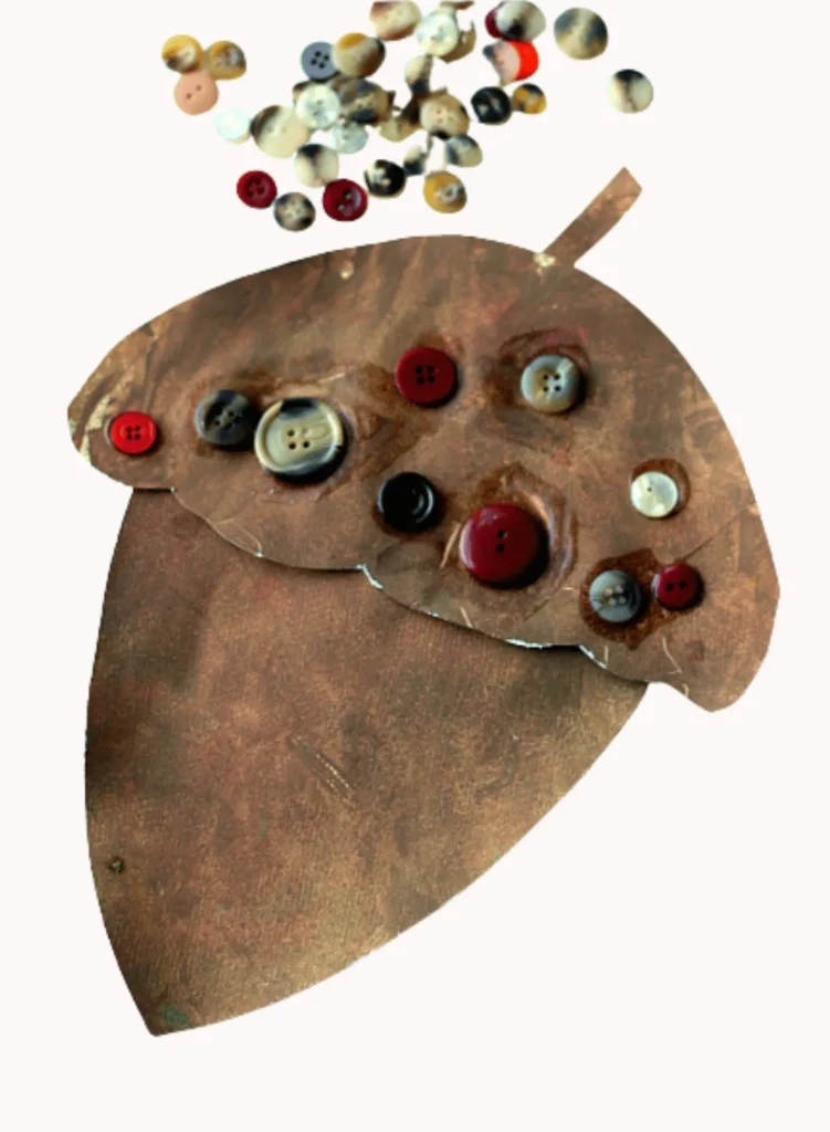 Fingerpaint & Fine Motor Acorn Craft