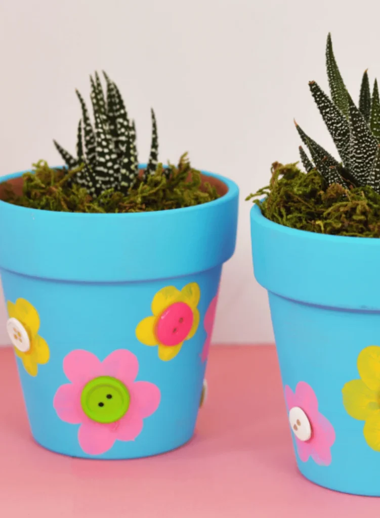 Fingerprint Flower Pot Craft
