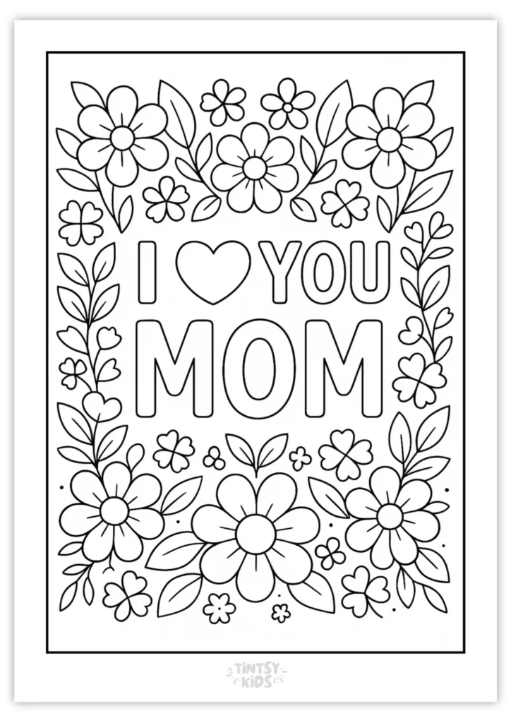 Free Mother's Day Coloring Pages