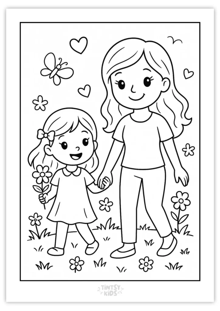 Free Mother's Day Coloring Pages