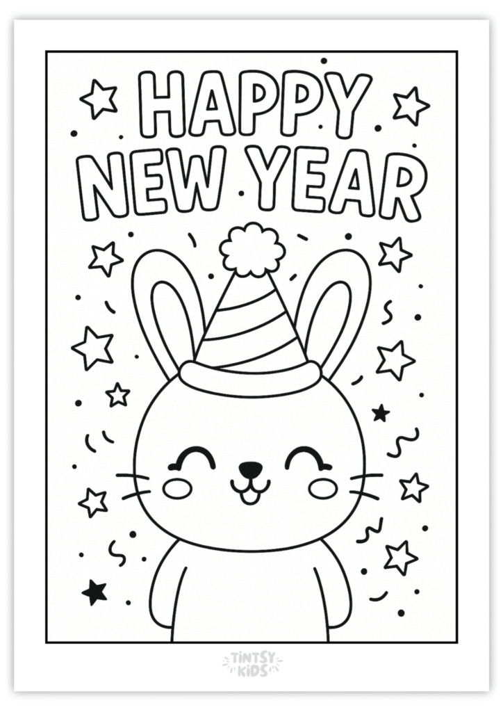 Free New Year's Coloring Pages