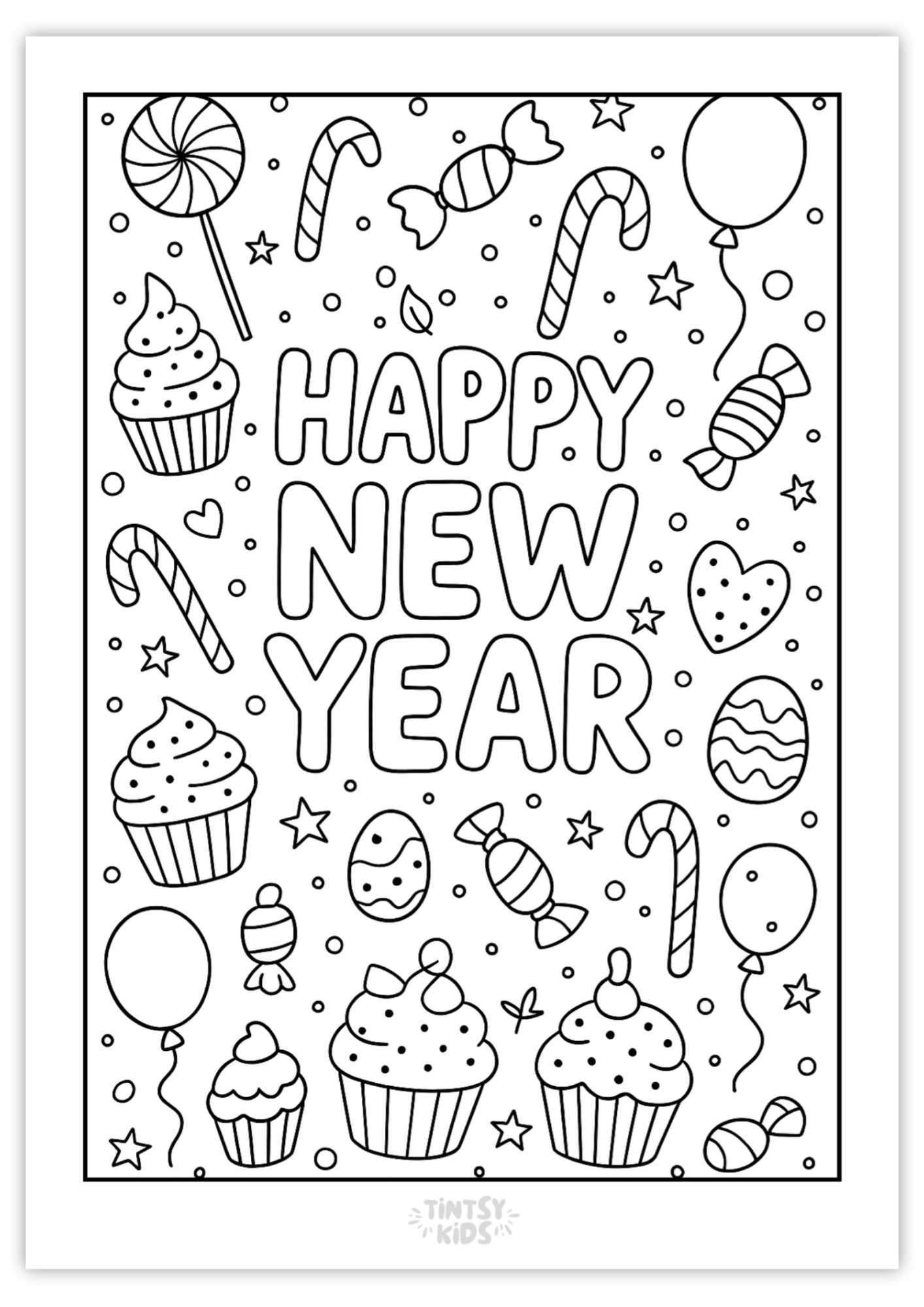 Free New Year's Coloring Pages