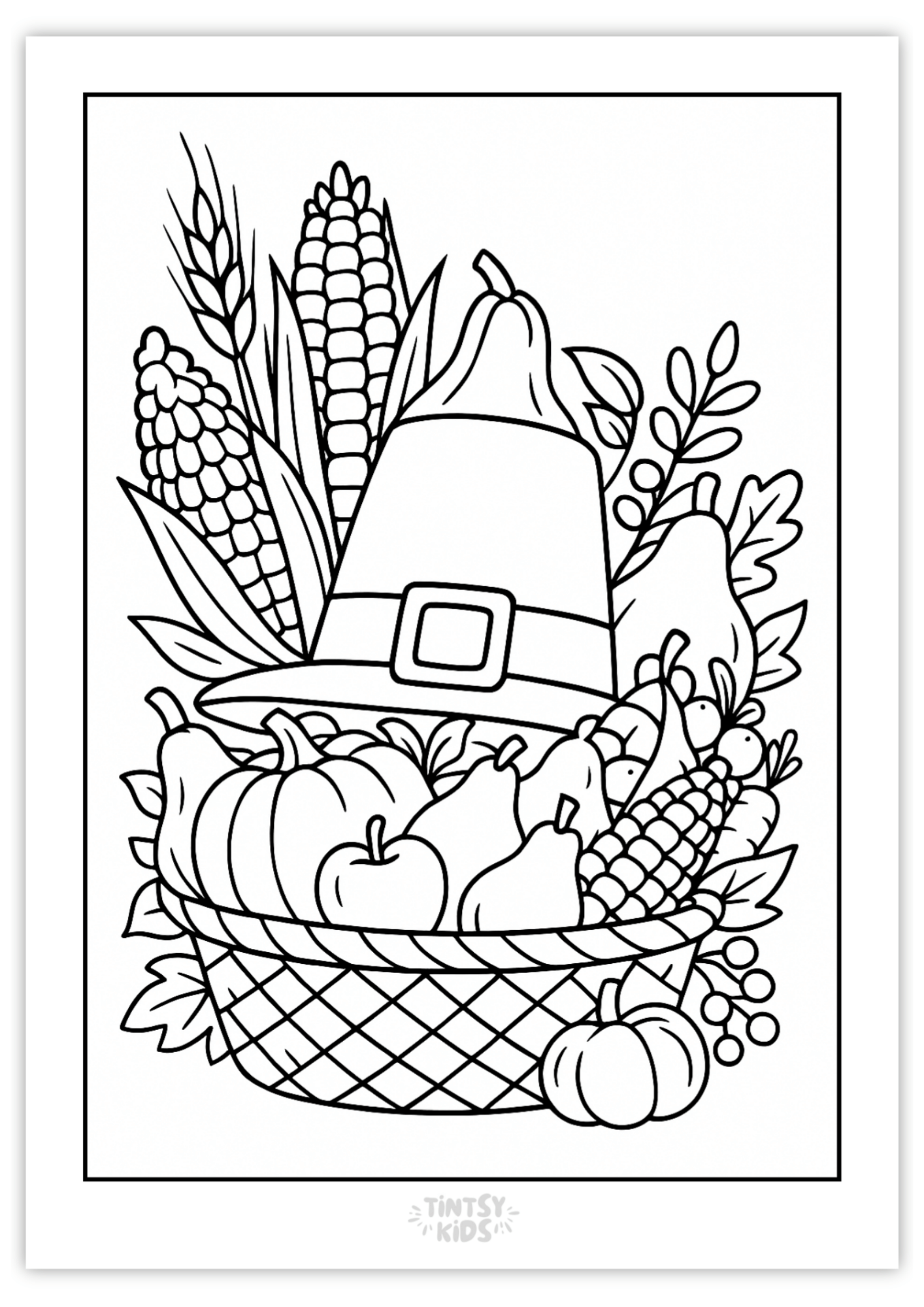 Free Thanksgiving harvest Coloring Pages