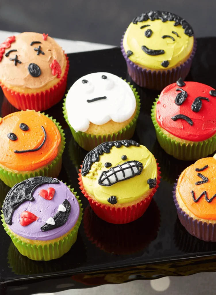 Halloween emoji cupcakes