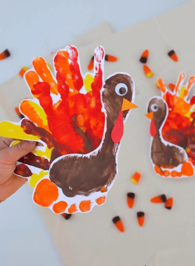Handprint and Footprint Turkey