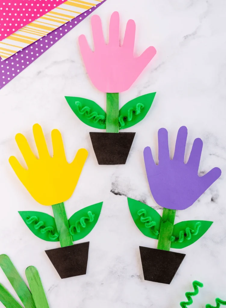 Handprint flowers