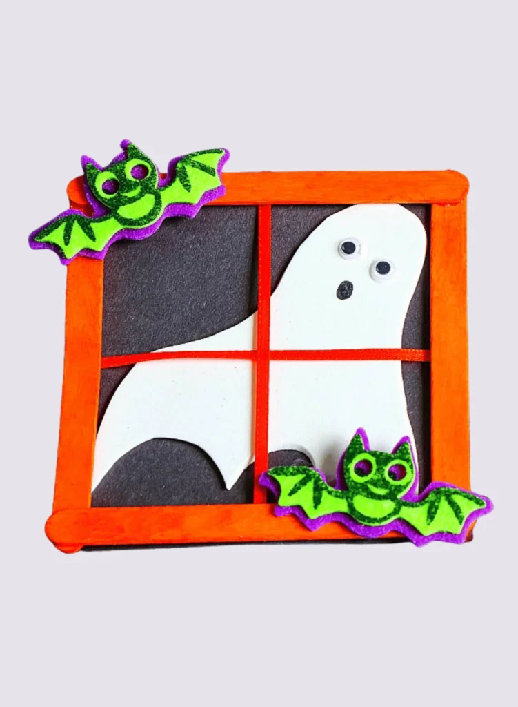 Haunted Window Ghost Popsicle Stick Craft