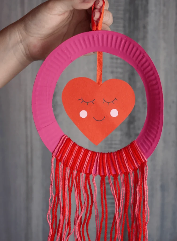 Heart Paper Plate Wreath