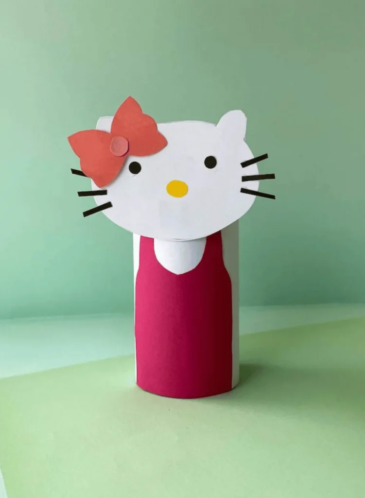 Hello Kitty Toilet Paper Roll Craft