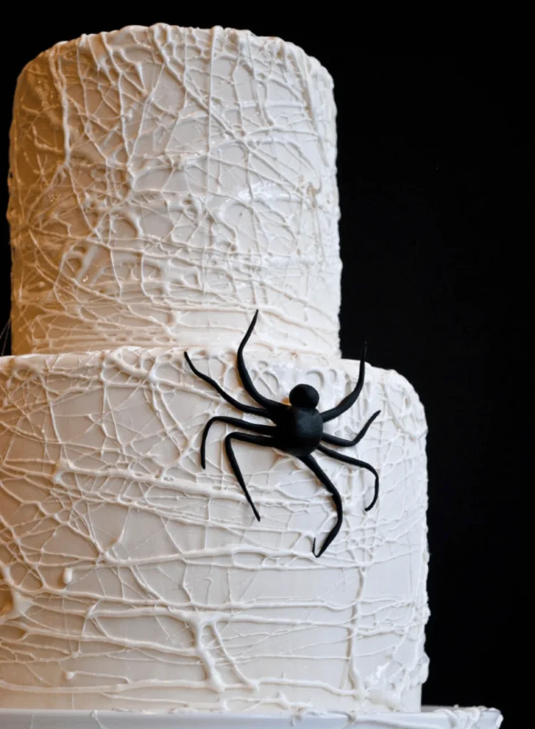 Marshmallow Spiderweb Cake