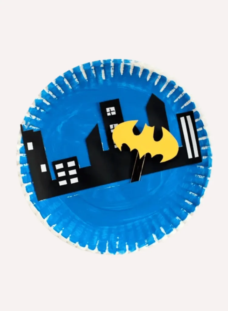 Paper Plate Batman Craft