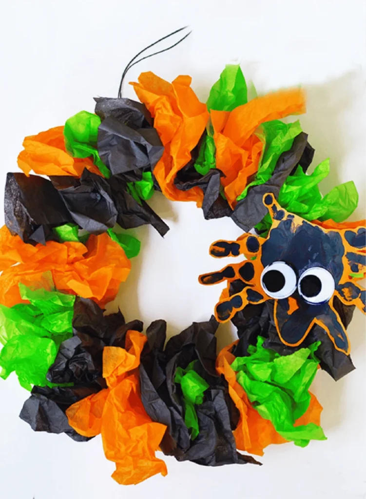 Paper Plate DIY Halloween Wreath