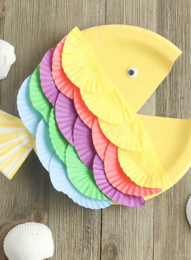 Paper Plate Fish Preschool Beach Craft