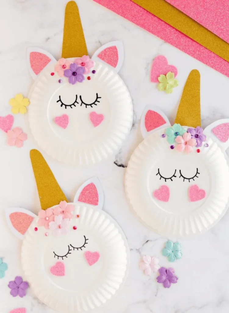 Paper Plate Unicorn Craft
