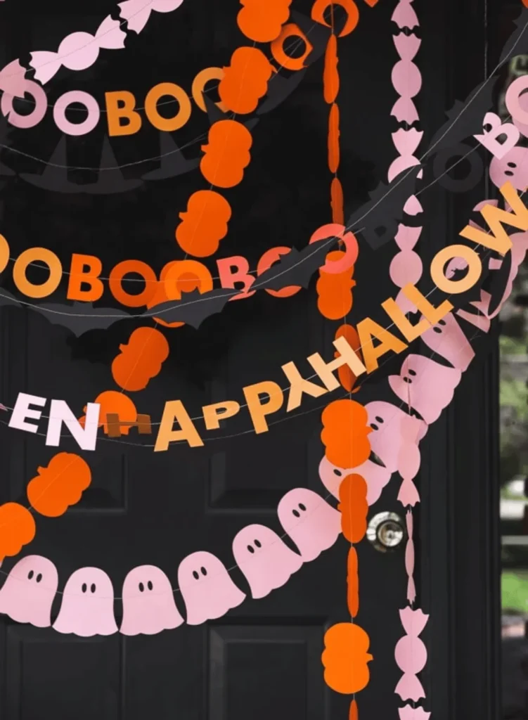 Paper halloween garland