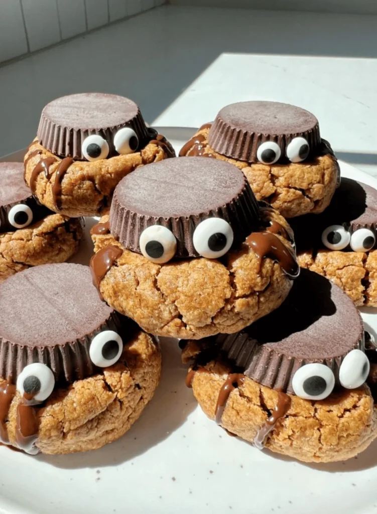 Peanut Butter Blossom Spider Cookies
