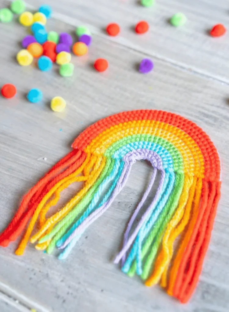 Plastic canvas rainbow