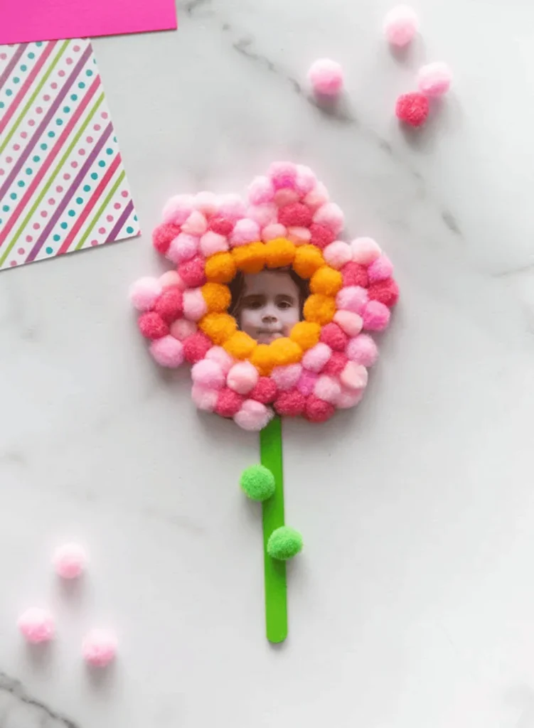 Pom Pom Flower Craft