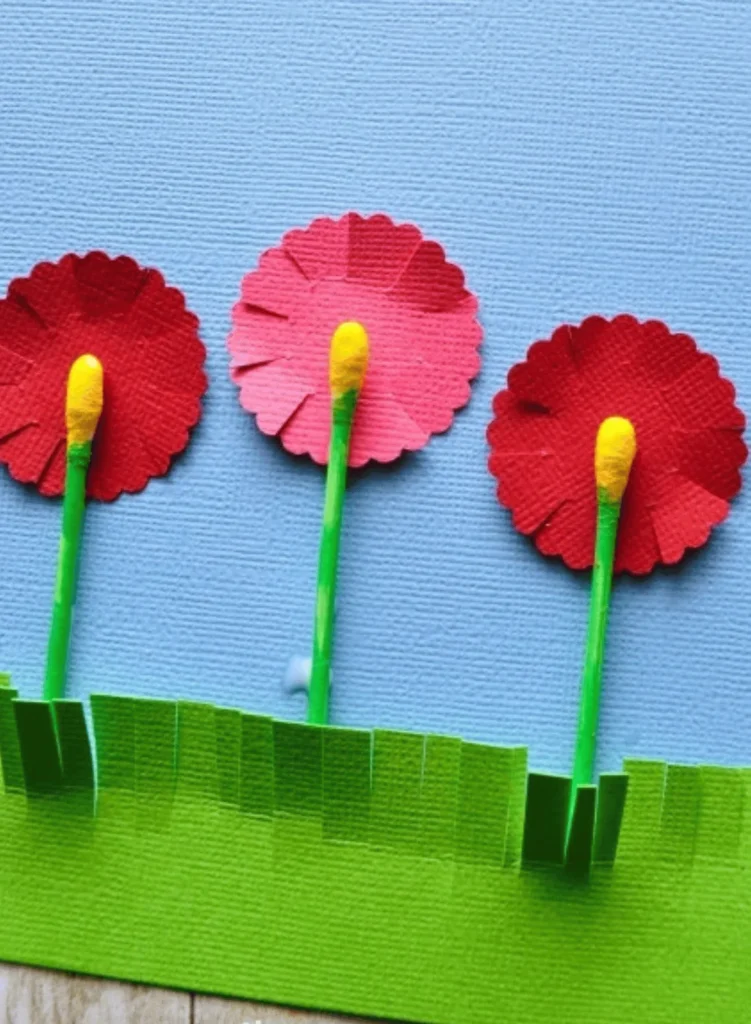 Q-Tip Flowers Craft