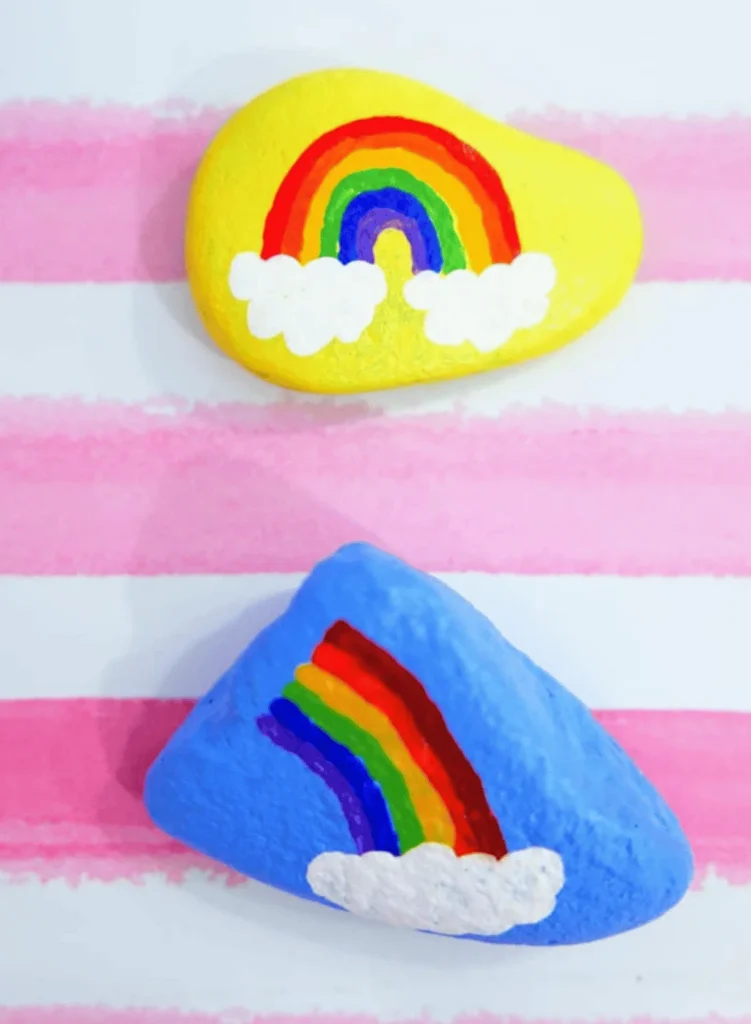Rainbow Painted Rocks