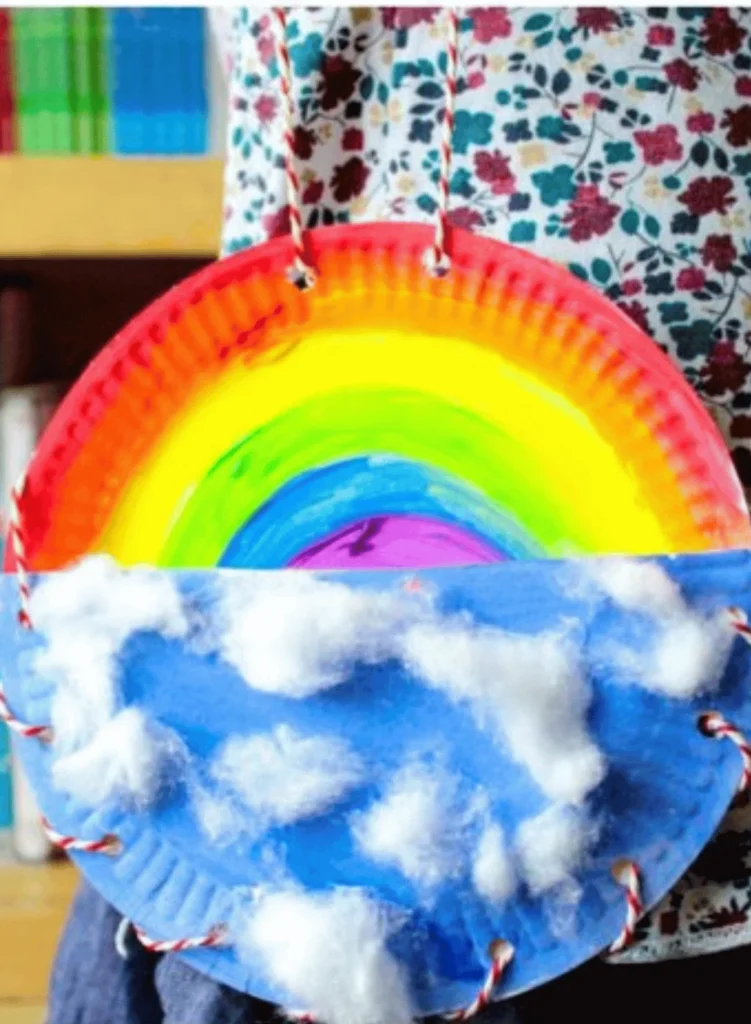 Rainbow Paper Plate Bag