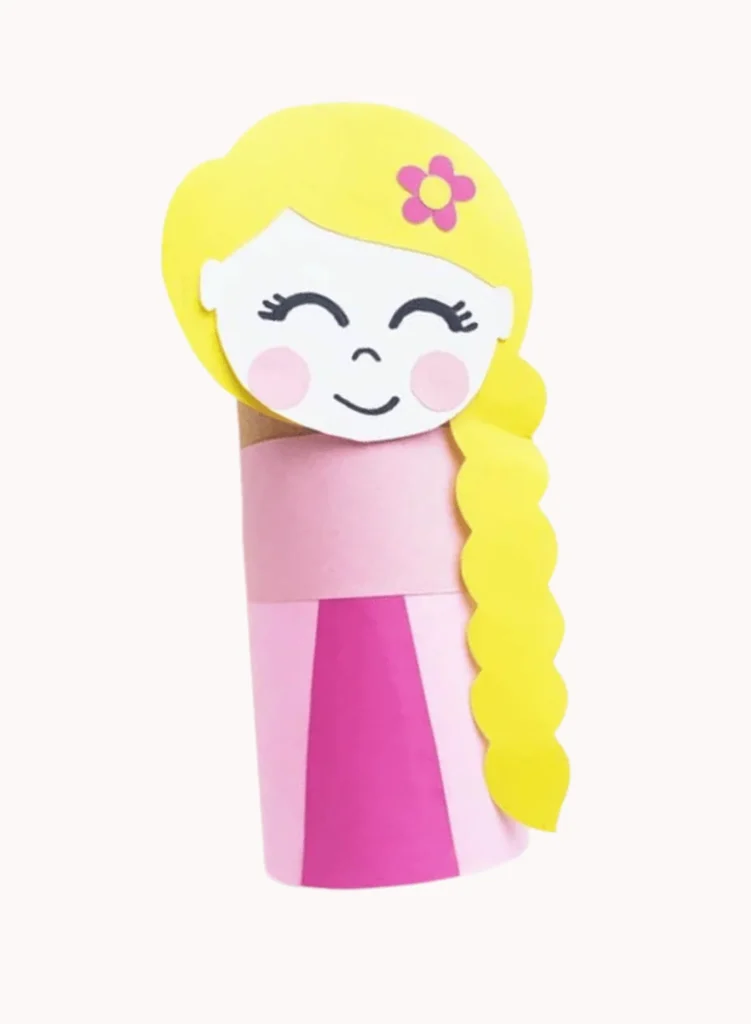 Rapunzel Toilet Paper Roll Craft