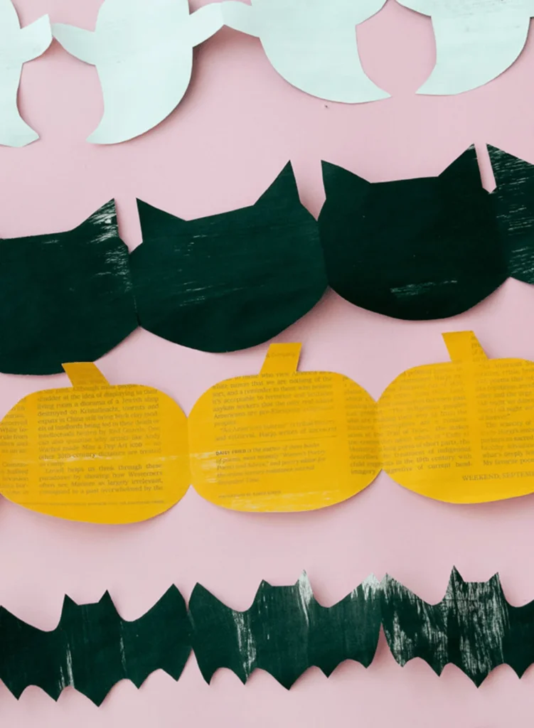 Recycled Paper Halloween Garland