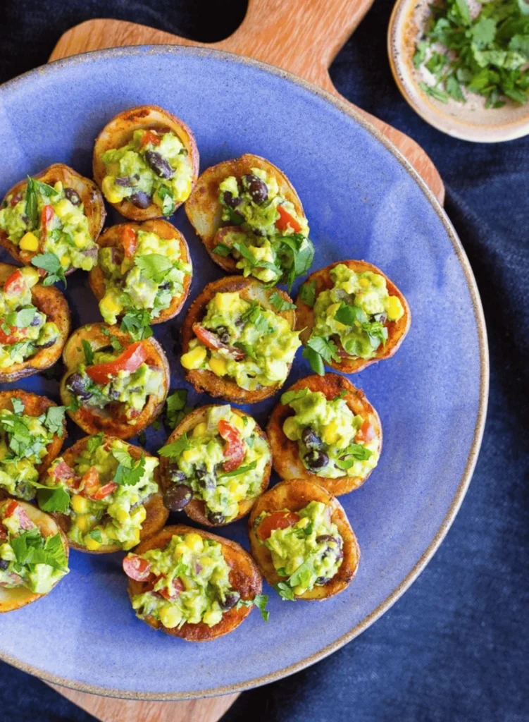 Roasted Potato Cups with Loaded Guacamole