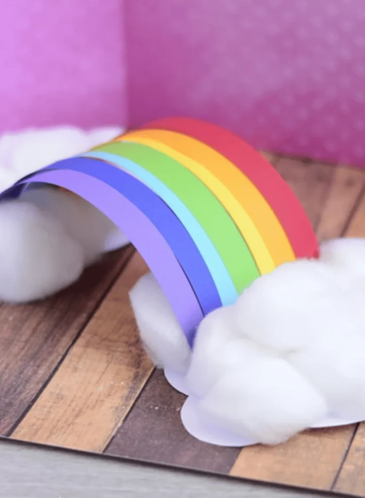 Simple 3D Rainbow Paper Craft