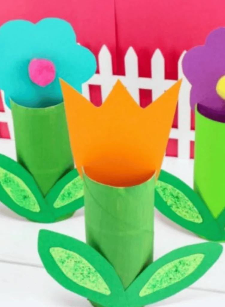 Simple Cardboard Tube Flower Craft