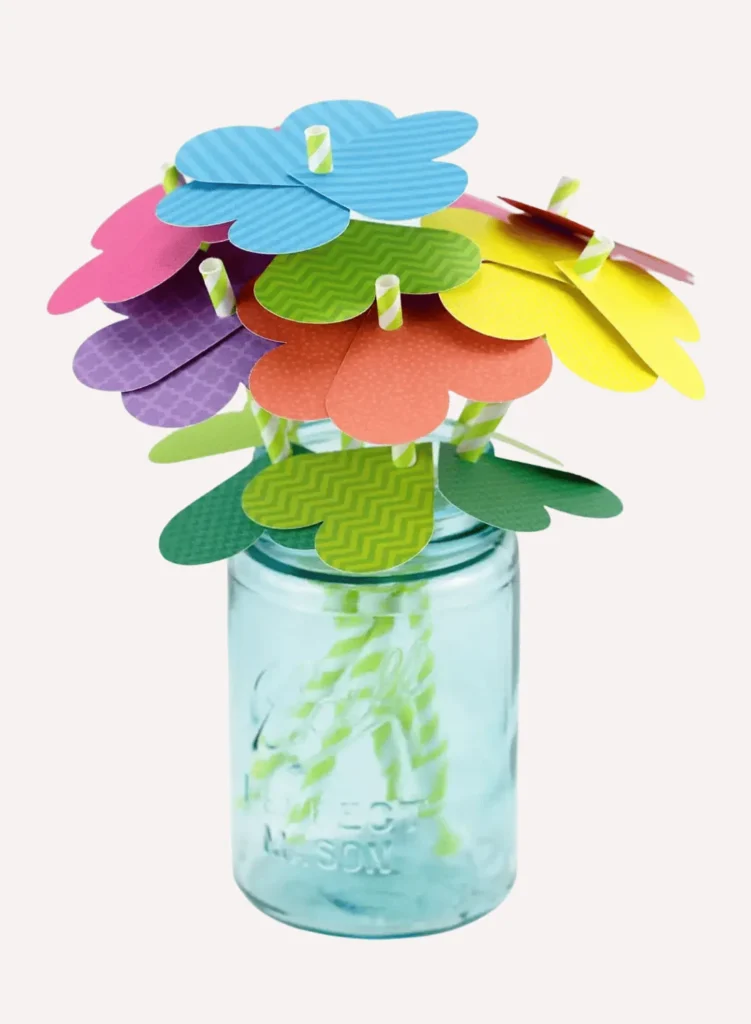 Simple Paper Heart Flowers