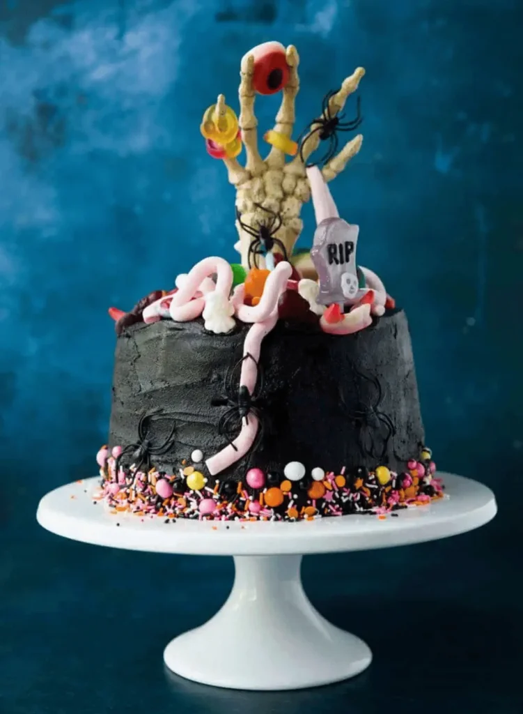 Skeleton Hand Halloween Cake