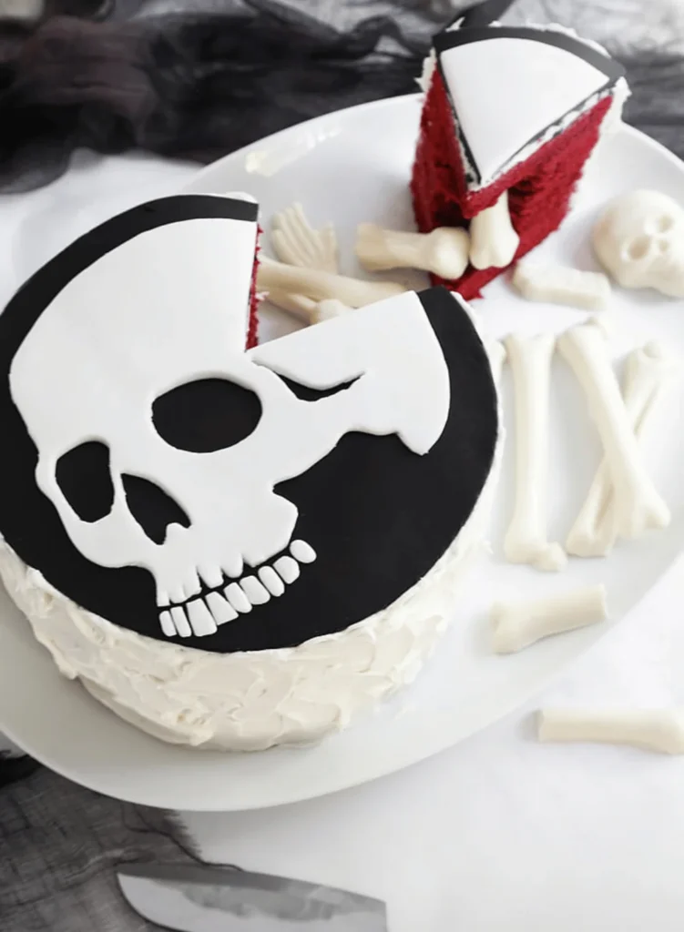 Skeleton pinata cake