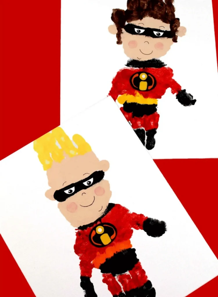 Superhero handprint Craft