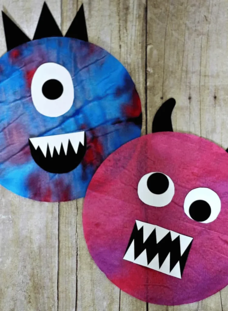 Tie Dye Coffee Filter Monster