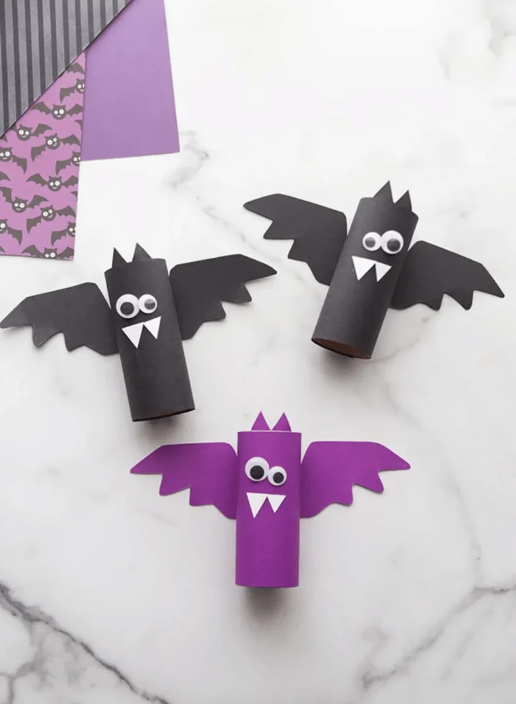 Toilet Paper Roll Bat Craft