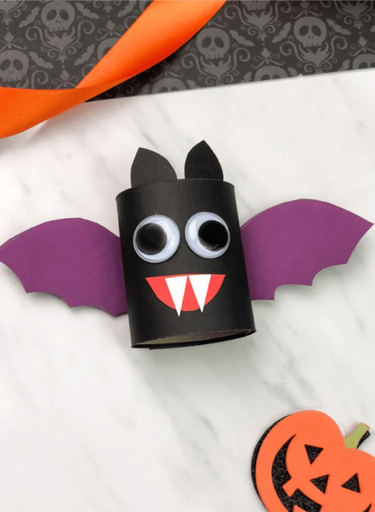Toilet Paper Roll Bat Craft