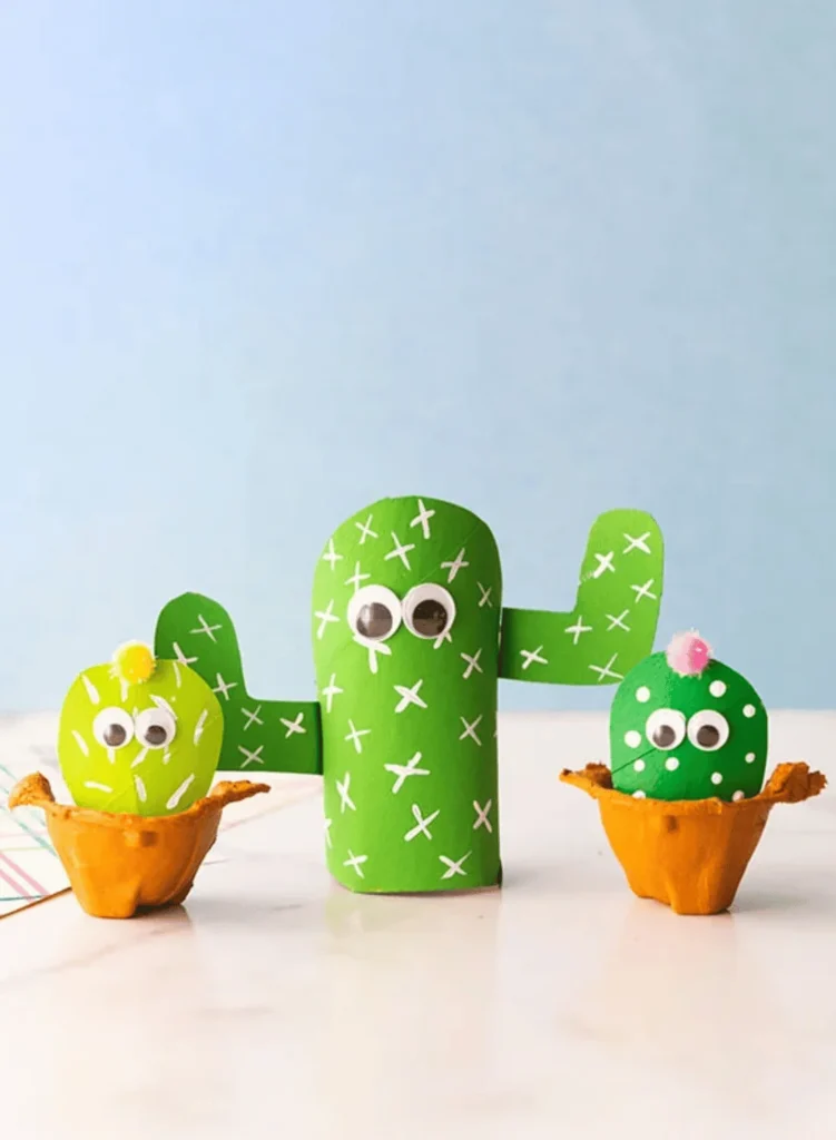 Toilet Paper Roll Cactus