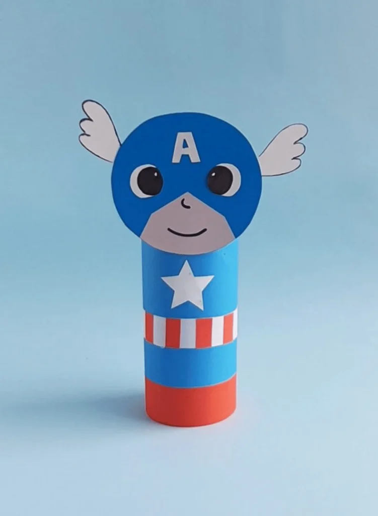 Toilet Paper Roll Captain America Craft