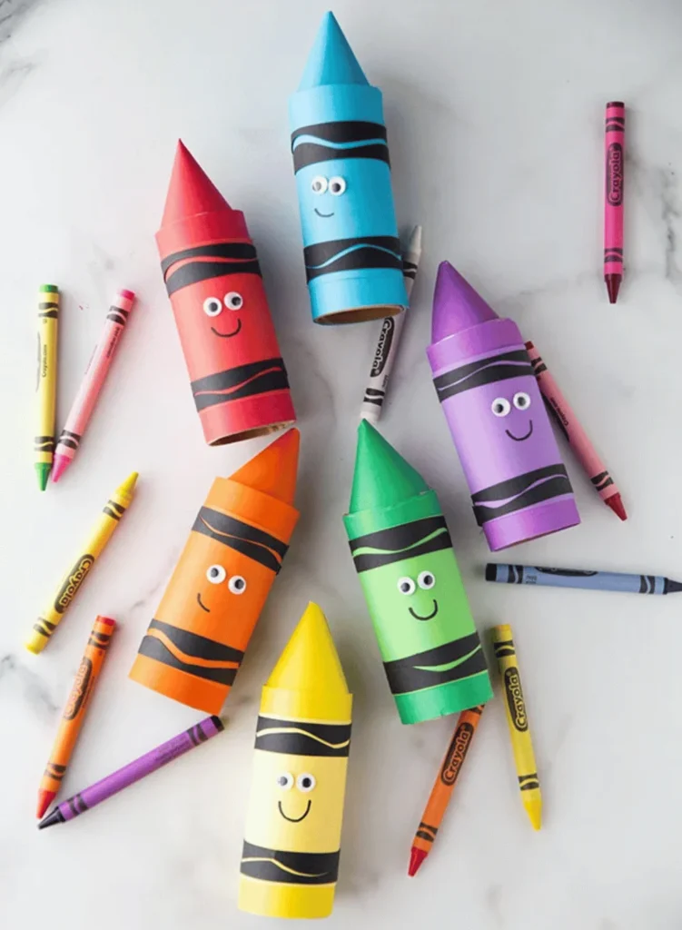 Toilet Paper Roll Crayons