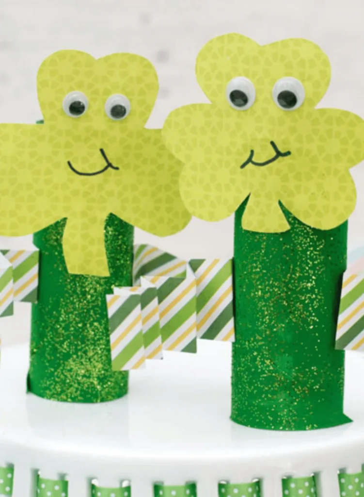 Toilet Paper Roll Shamrock Craft