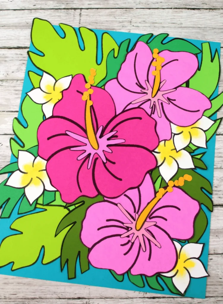 Tropical paper flower craft